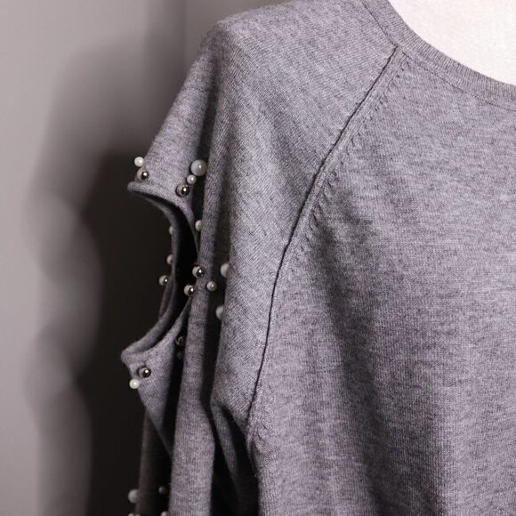 Elan Cutout Embellished Pullover Sweater - Picture 3 of 7